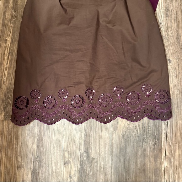 Donna Morgan Women's Dress Size 10 Brown Purple Sash Cocktail Party - Picture 3 of 10